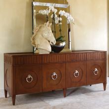  2402 - French Key Everything Cabinet-Dark Oak